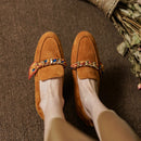Dijon Mocassim Feminino  de Couro Suede com Lacinho