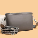 Tunes Bolsa de Ombro de Couro - Cinza