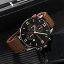 Relógios de Luxo quartzo + conjunto com 3  pulseiras, relógio para homens negócios moda casual ponteiro redondo calendário relógio acessórios
